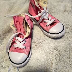 Converse Kids Pink Canvas Sneakers